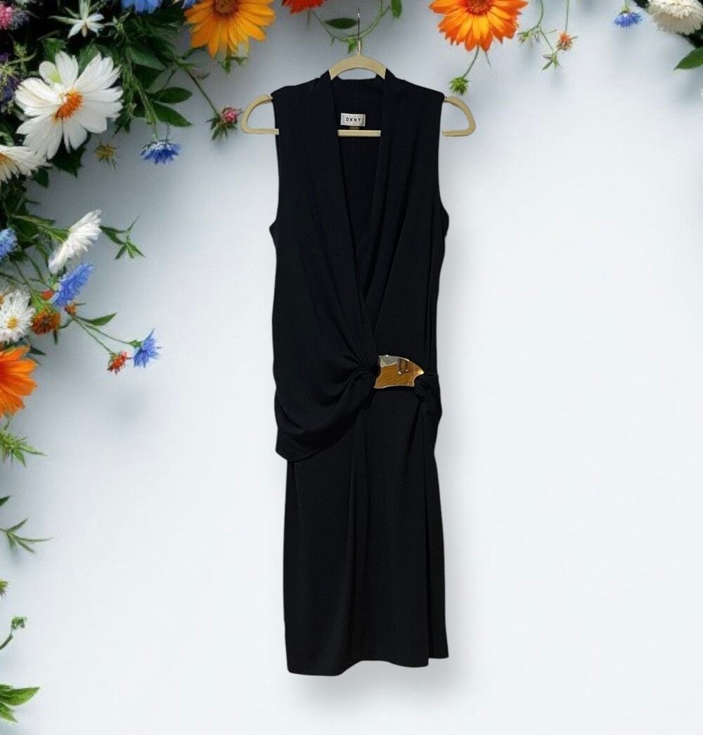 DKNY Black Cocktail Sleeveless Dress Size 10 :)